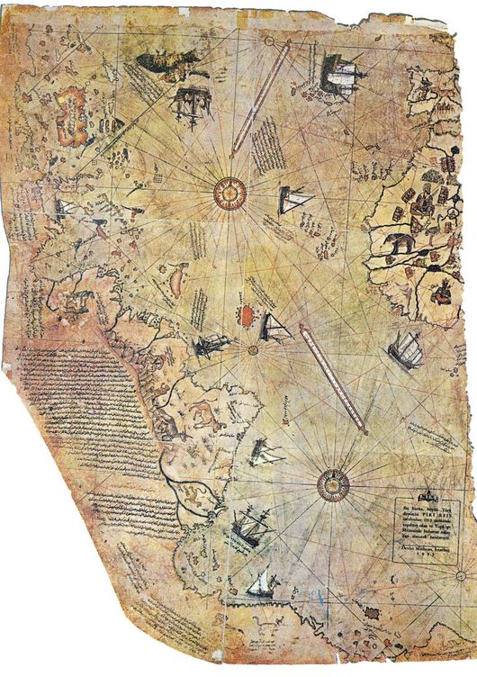 Foto: Mapa de Piri Reis. (Museo Topkapi)
